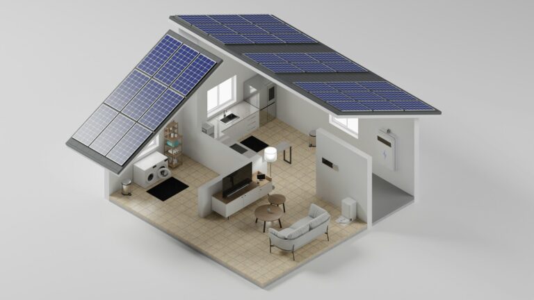 schéma installation panneau solaire portrait ou paysage sur le toit d'une maison