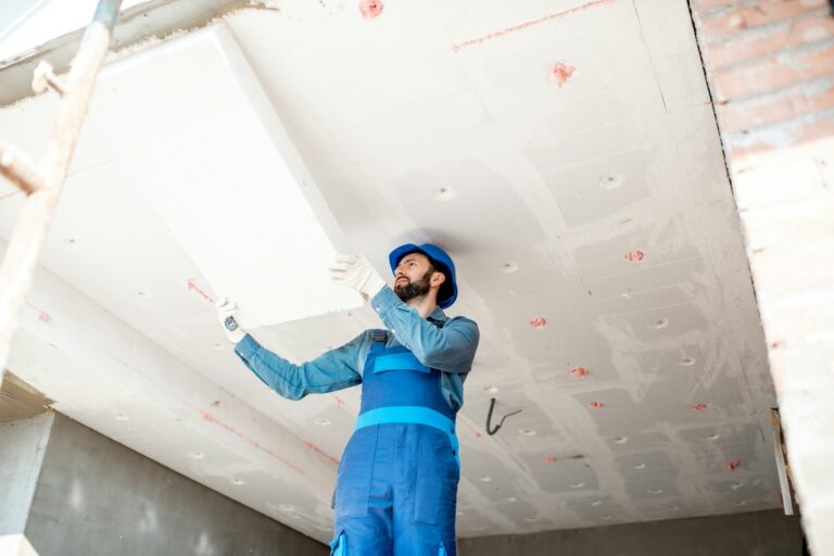 isolation en polystyrène au plafond