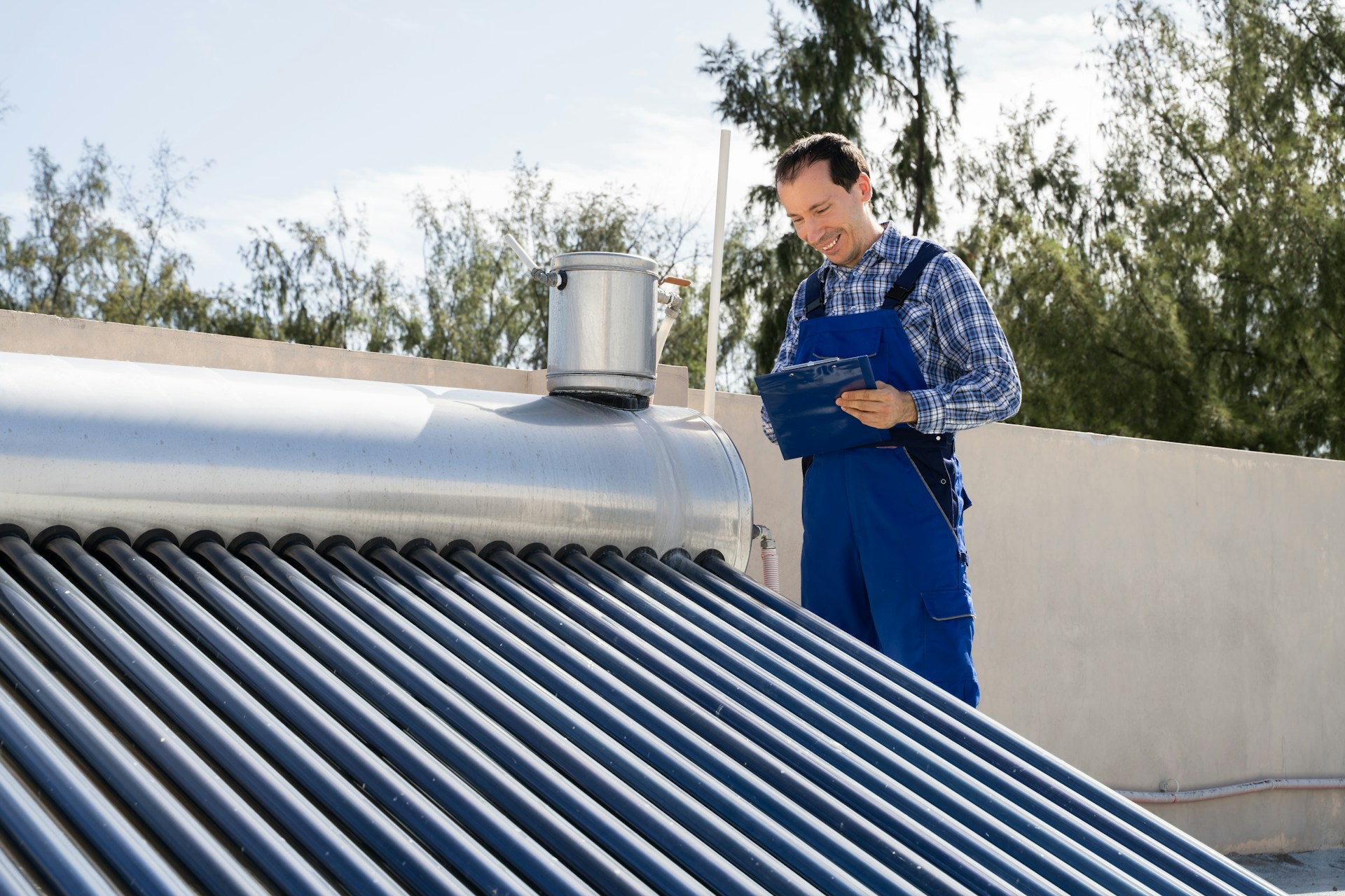 installation d'un système virtu pvt sur un toit plat