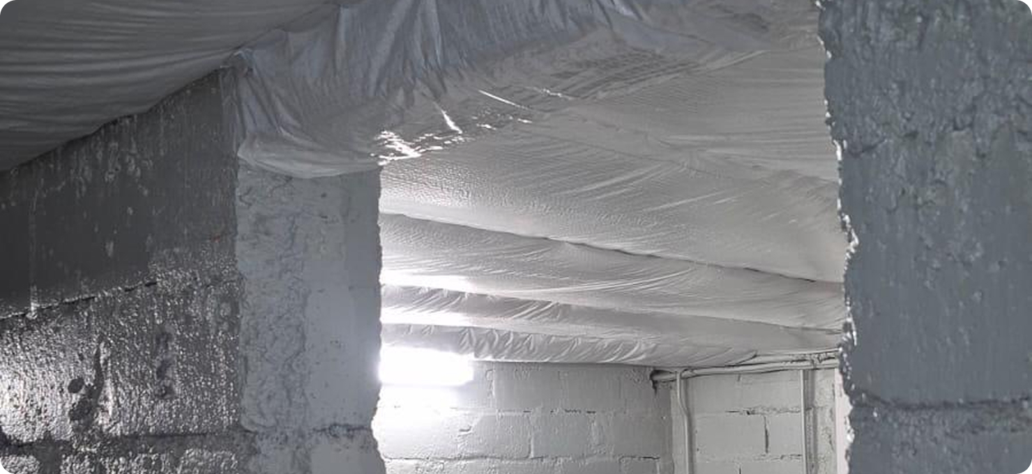 photo isolation du plafond d'une cave